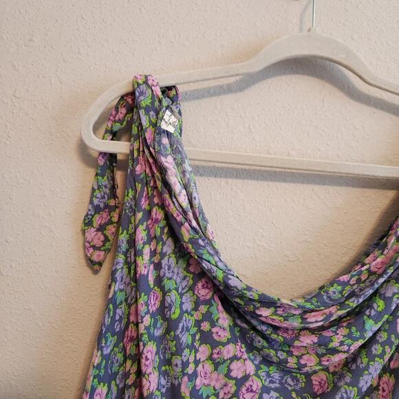 FREE PEOPLE Bare it All Thong Bodysuit Chambray Combo Size Medium - Picture 8 of 12